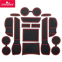 smabee gate slot pad car mat anti slip non slip for nissan x trail 2013 2016 interior accessories door pad cup holder rubber