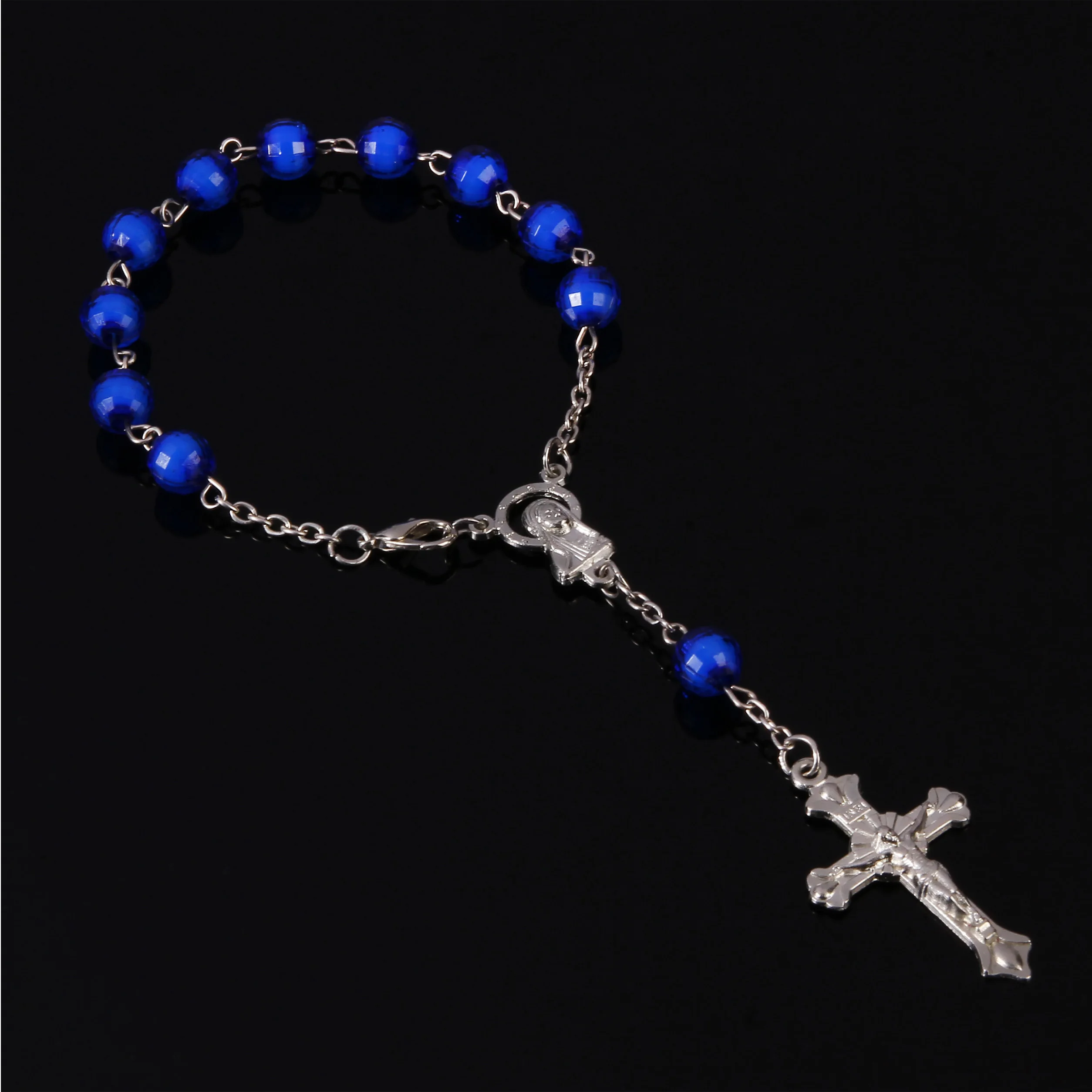 Religious Catholic Rosary Cross Bracelet Christian Prayer Conducive to Children's Baptism | Украшения и аксессуары