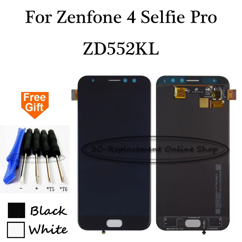 Черный/белый для Asus Zenfone 4 Selfie Pro ZD552KL Z01MD Z01MDA ЖК дисплей + сенсорный экран