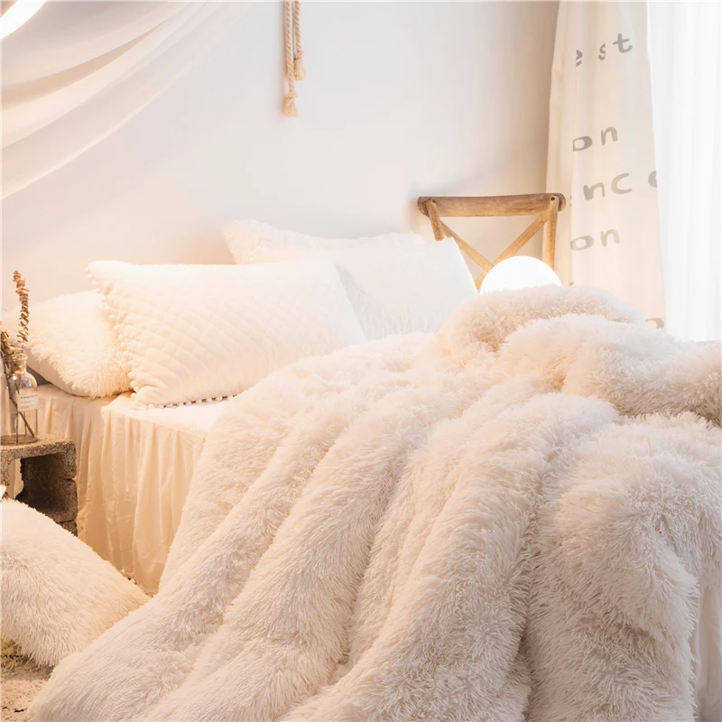 Комплект постельного белья из флисовой ткани для девочек комплект белого