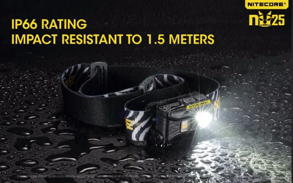 NITECORE NU25 тройной выход налобный фонарь тройной выход USB Перезаряжаемый и светильник вес 360 люменов обновление NU10 NU20 NU30 NU05