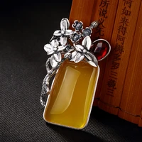 2018 real carnelian accented round new s990 pure pomegranate plum pendant high grade long sweater chain female pendant