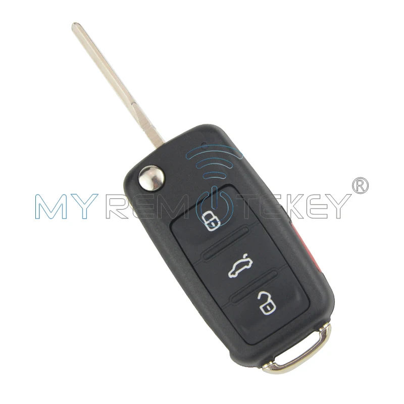Remtekey 2 шт. 4 кнопки 5K0837202AE 315 МГц для VW Bettle СС, EOS Golf Jetta Passat Tiguan Touareg флип дистанционный ключ