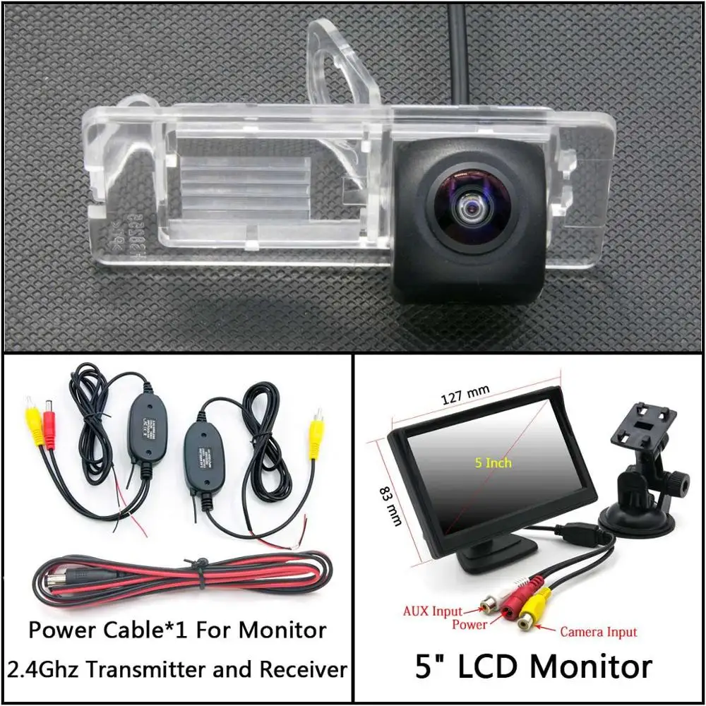 C Wireless 5inch LCD 175 градусов HD резервная камера заднего вида для Renault Megane 3 Megane III Espace 4 trafc Лагуна III автомобильный монитор парковки - Название цвета: C Wireless 5inch LCD