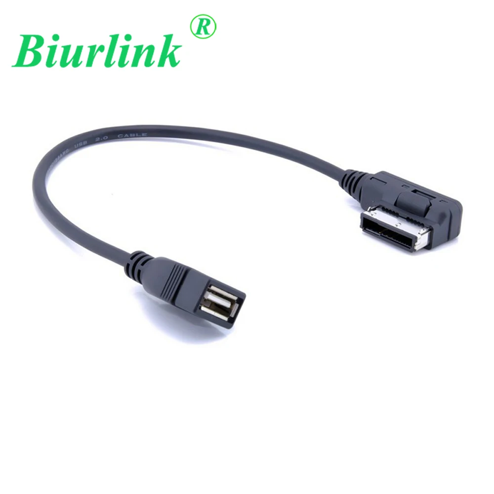 

Biurlink Car Media-IN Input AMI MMI Interface to USB Cable Adapter for Volkswagen Golf Passat for Audi