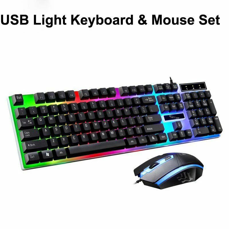 USB Проводная клавиатура мышь комбинированный набор с подсветкой дизайн для игр JLRJ88