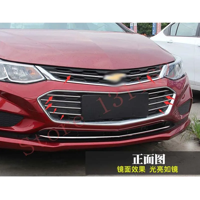 

STYO Автомобильная Нержавеющая сталь Передняя решетка отделка Авто grilledecoration Накладка для Cruze 2017 2018