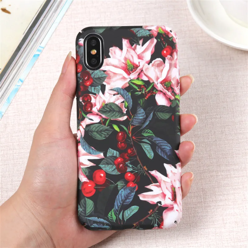 Винтаж цветочный цветения сливы Жесткий Пластик задняя крышка для iphone 7 plus чехол
