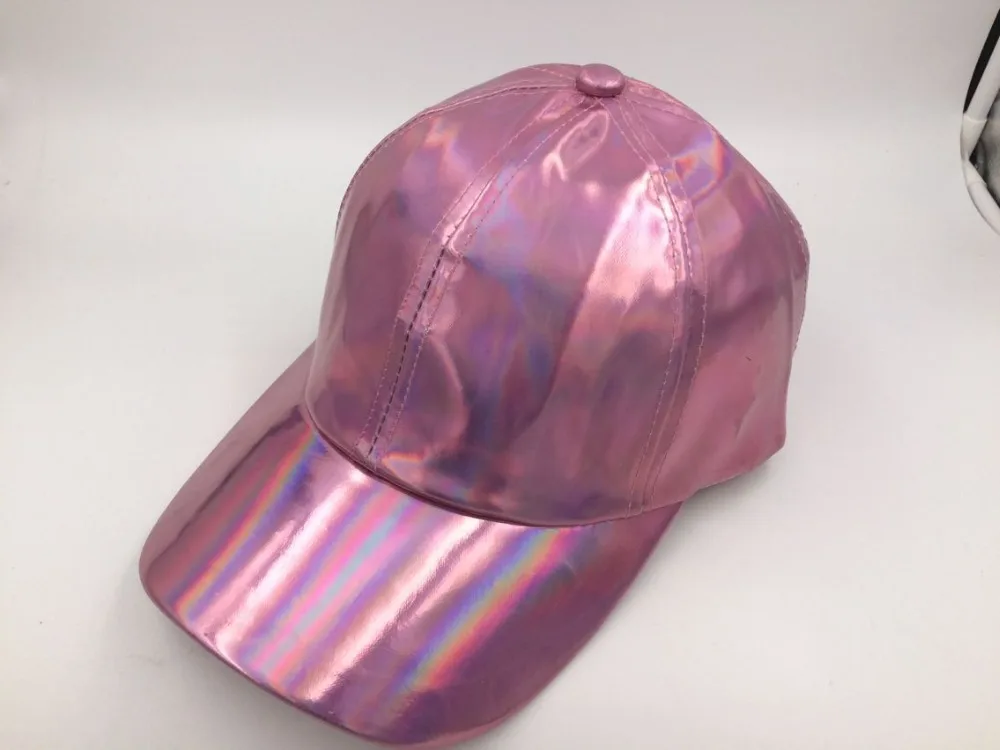 Унисекс серебряная Лазерная бейсбольная кепка Женская Мужская хип хоп