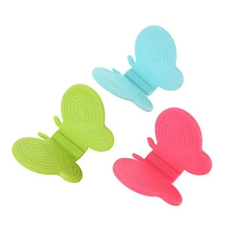 Креативная кухонная силиконовая изоляция в виде бабочки от горячей печи 2 шт.