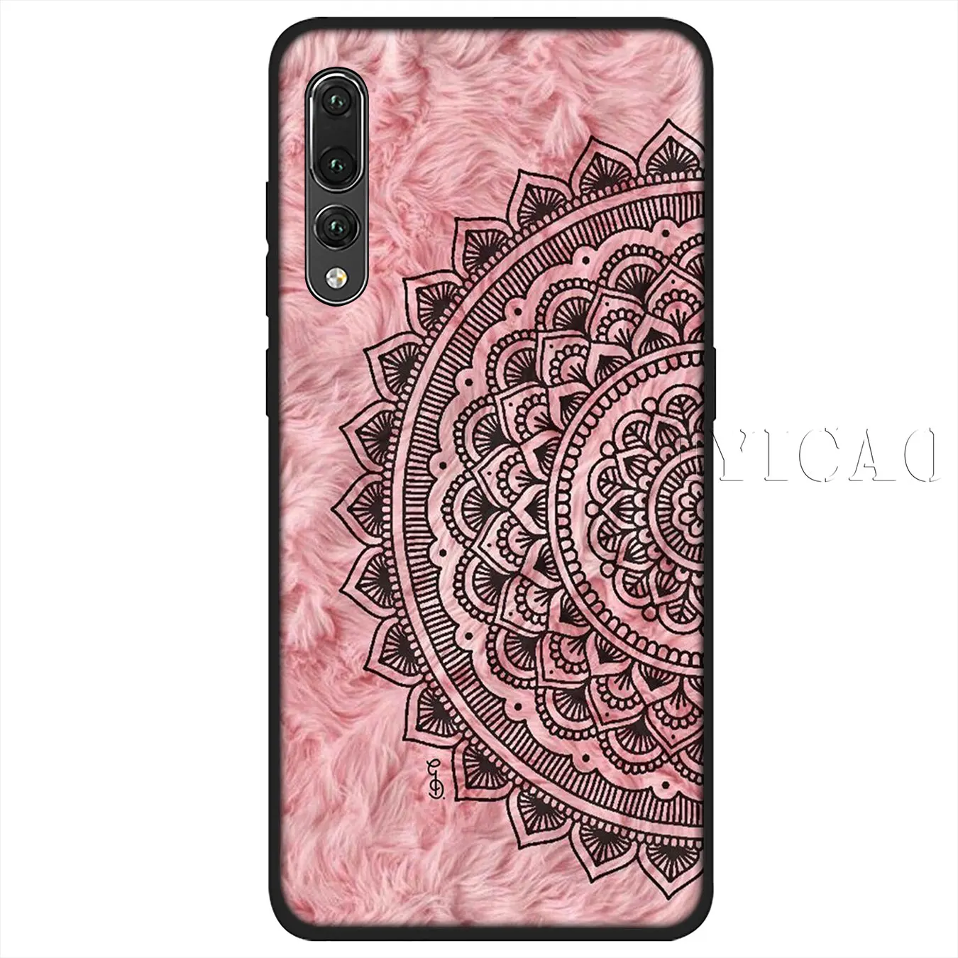 IYICAO Blue totem mandala flower Soft Silicone Case for Huawei P30 P20 Pro P10 P9 P8 Lite Mini 2017 2016 P smart Z 2019 Cover |