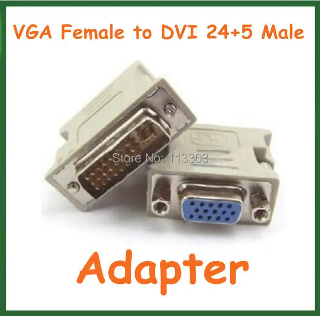

20 шт., переходник с VGA на DVI 24 + 5 штырьков