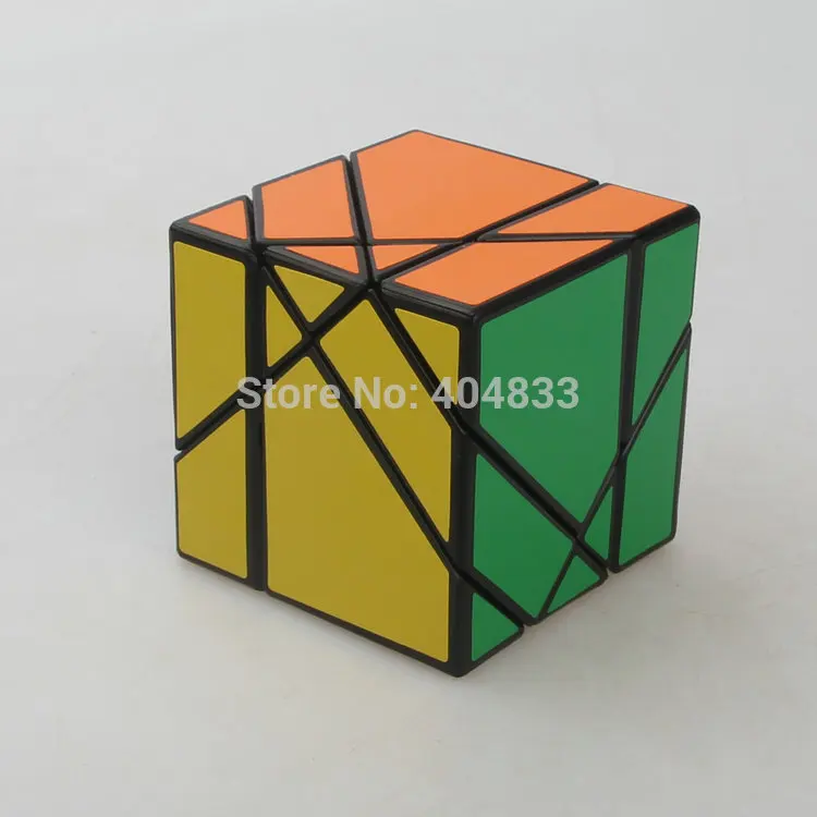 Даян Tangram Stickerless/черный/белый куб Cubo Magico Puzzle-5 Axis 3 ранга обучающая игрушка - Цвет: Черный