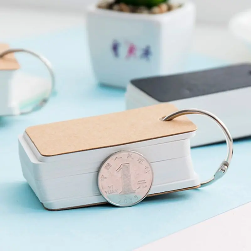 Simple DIY Index Cardboard Cover Blank Paper Card Memo Pad Bookmark Binder Rings School Office Supply | Канцтовары для офиса и