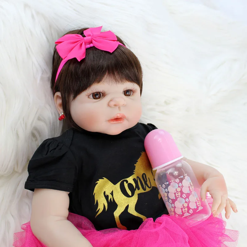 BZDOLL 22 дюйма разрешение Full силиконовые Новорожденные для маленьких девочек