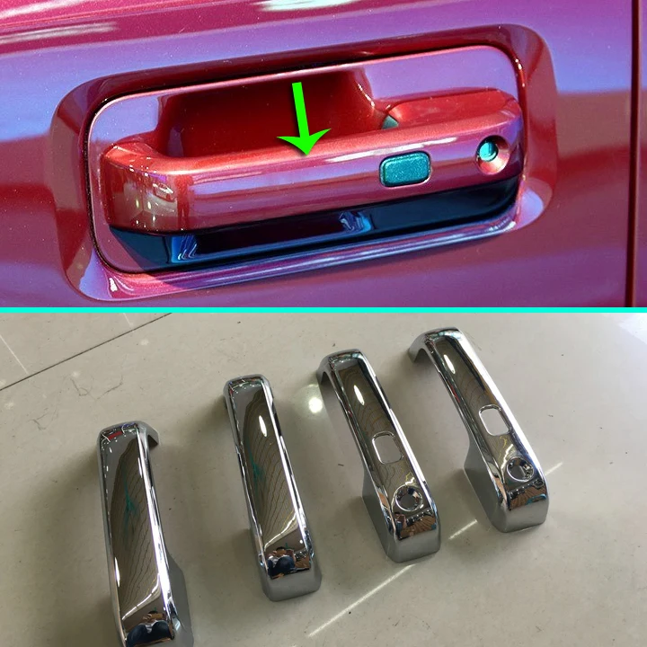 

ABS Chrome Door Handle Cover Trim With Smart Hole For Ford FJ150 2017 2018