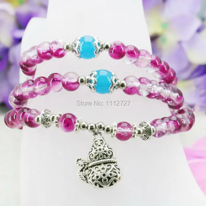 Разноцветные модные очаровательные браслеты в 3 ряда раньше браслет ручная