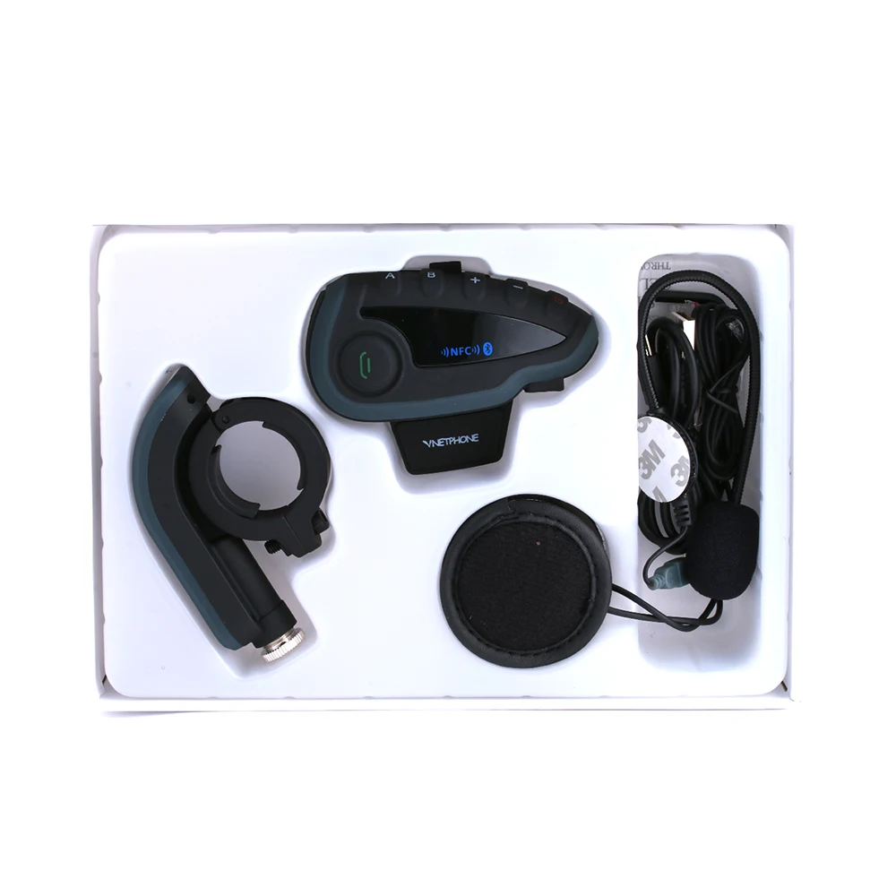 VNETPHONE шлем гарнитура мотоциклетная Интерком мото 1200 м Bluetooth интерфон FM 5 человек