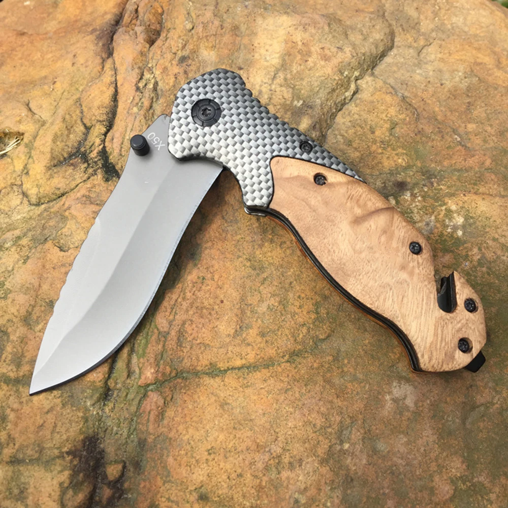AZRAEL OD95 X50 нож с деревянной ручкой титановая версия высокопрочных спасательных