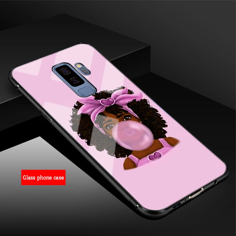 Чехол из закаленного стекла Melanin Poppin Aba для Samsung Galaxy A6 A6S A8 A8S J6 J8 2018 S8 S9 S10 PLUS NOTE 8 9 |