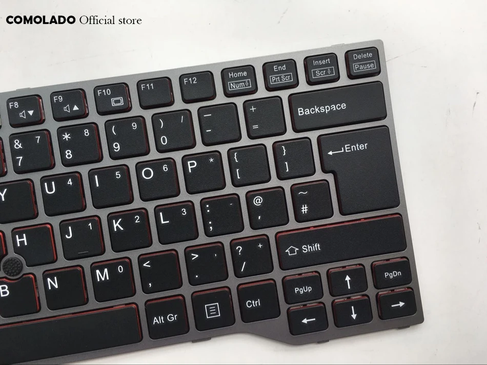 Британская клавиатура для Fujistu Lifebook E733 E744 E743 серебряная рамка точка и nopoint ноутбук