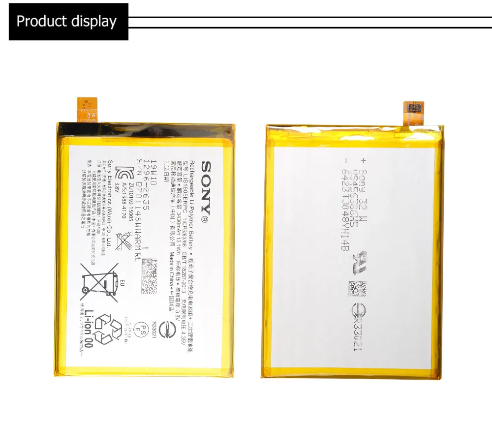 SONY Original LIS1605ERPC Phone Battery 3430mAh For SONY Xperia Z5 Premium Z5P Dual E6853 E6883 Replacement Batteria+ Tools
