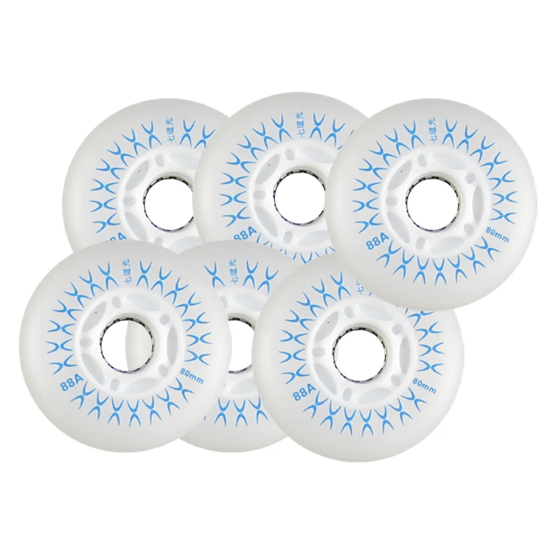 8 шт. светодиодный фонарь синее освещение колеса для роликовых коньков 88A 80 мм