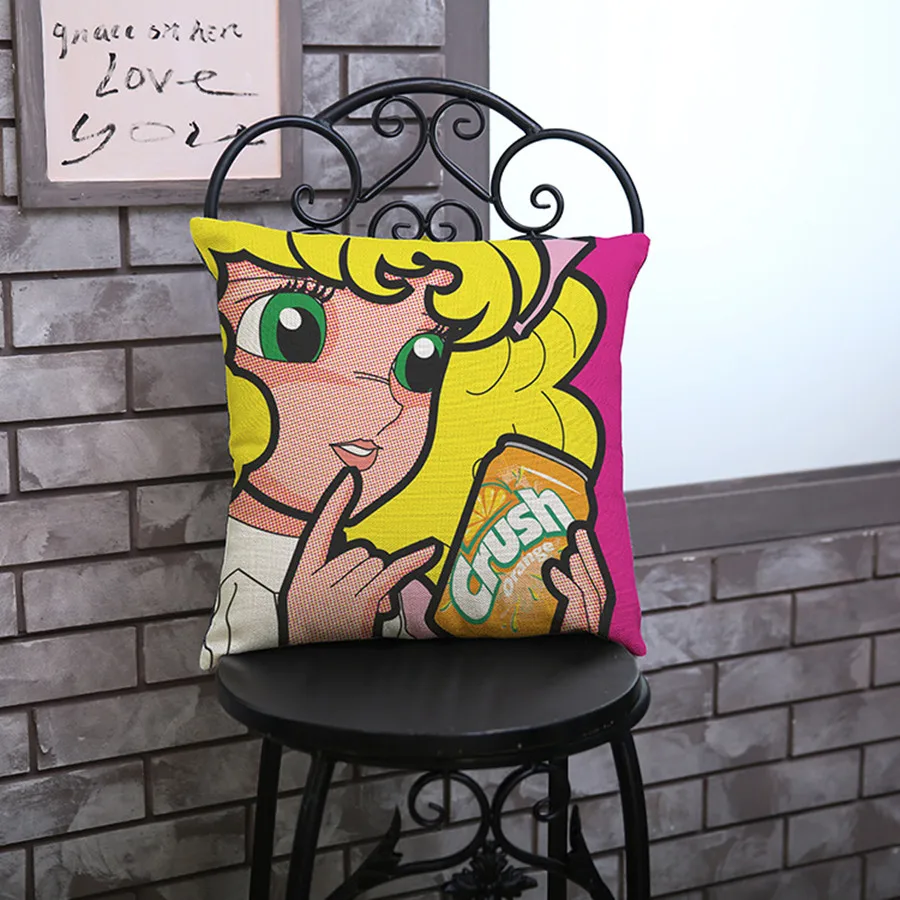 Модная Высококачественная хлопковая льняная декоративная наволочка в