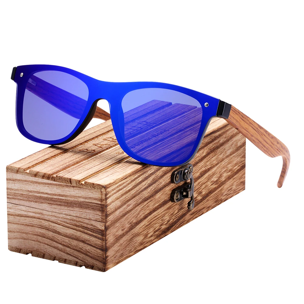 BARCUR Sunglasses Men Polarized Wood Sun glasses for men Sports Eyewear Square Women Oculos de sol masculino | Аксессуары для