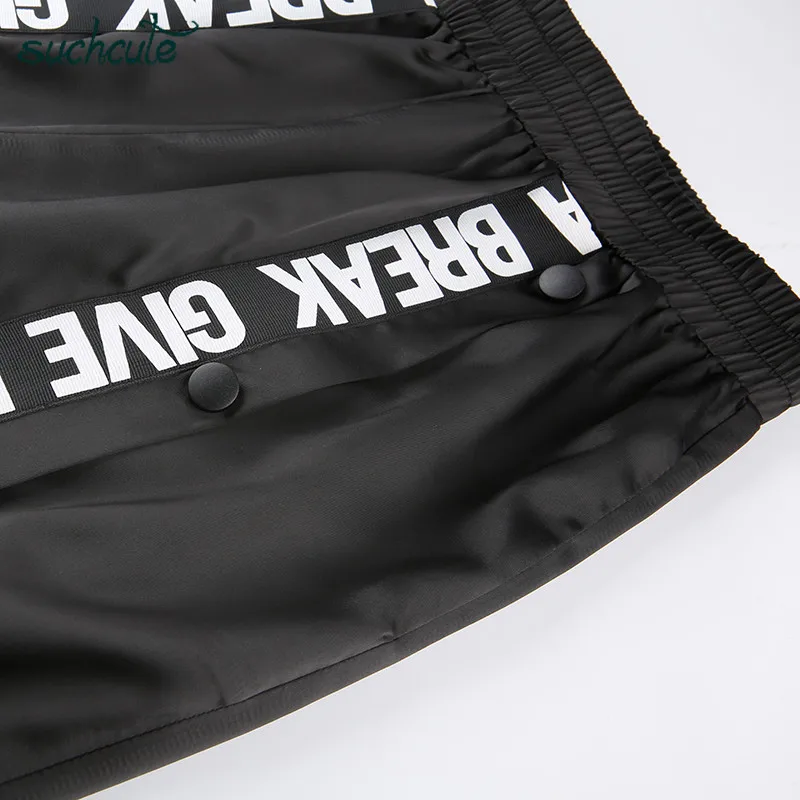 SUCHCUTE Women Pants In a Cage Panties patchwork Gothic Female Joggers Korean Style Pantolon Harajuku Plus Size Punk Trousers