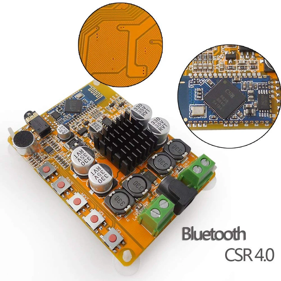 TDA7492 Беспроводной Bluetooth 4 0 2*50 Вт 2 канальный приемник аудио стерео цифровые