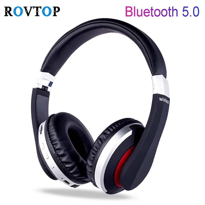 Беспроводные Bluetooth 5,0 наушники гарнитура над ухом Стерео складывающиеся наушники гарнитура AUX SD слот для карт для мобильного телефона Z2