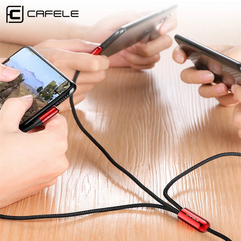 CAFELE 3 в 1 USB кабель Micro type C USB кабель для iPhone samsung huawei Xiaomi Синхронизация данных USB кабель для IOS 130 см светодиодный дисплей