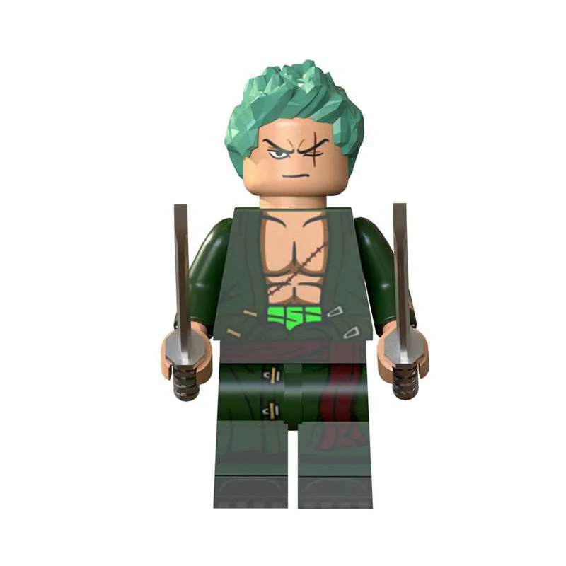 Японское аниме One Piece Luffy Sanji Nami Roronoa Zoro Robin Brook Edward Caeser игрушка фигурка строительный