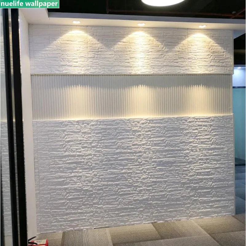3D marble brick wallpaper self-adhesive living room bedroom kids office waterproof anti-collision soft bag Дом и сад