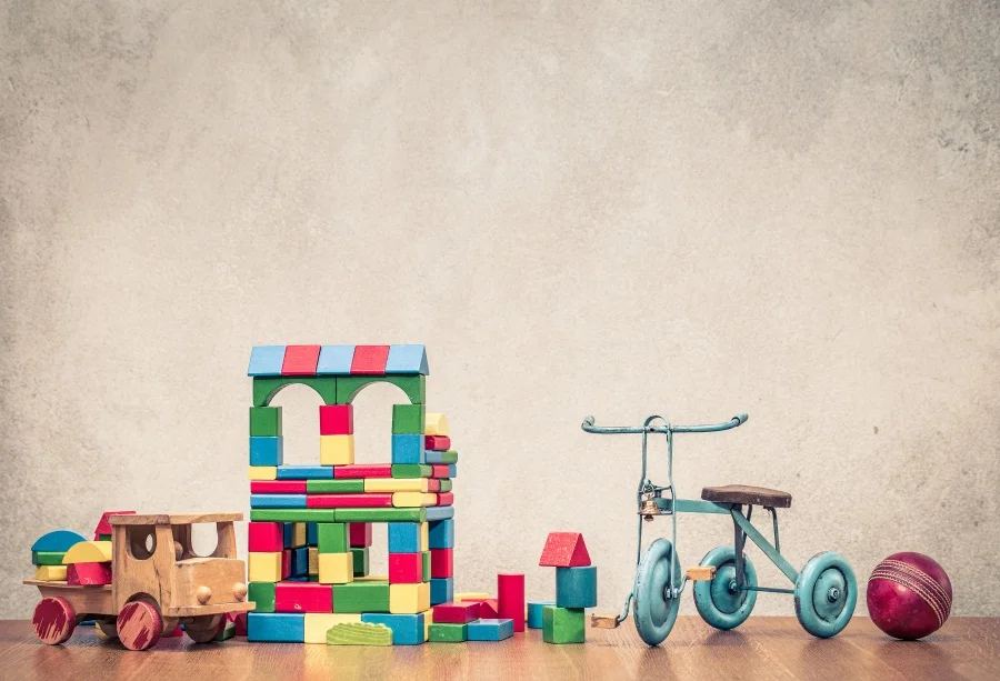 Laeacco Baby Toy Brick LEGO Fisher Bicycle Ball Cement Wall Детские Портретные Фото фоны для фотографий