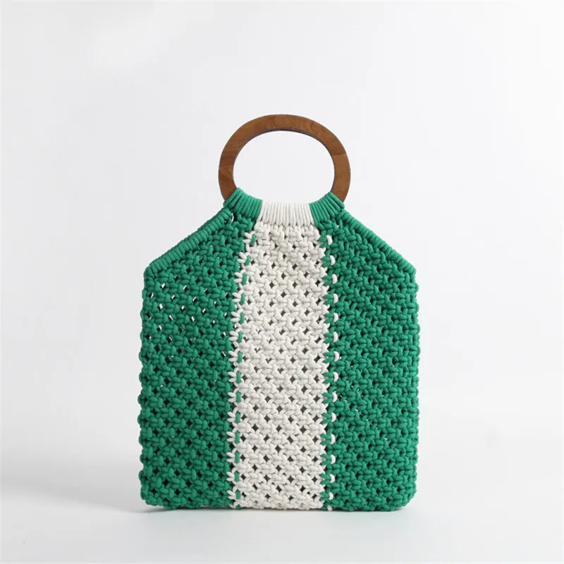 Panelled Summer Beach Rattan Bag Women Fashion Designer Handbags Tote Bags Weaving Wicker Hollowed Out Shopping Straw | Багаж и сумки