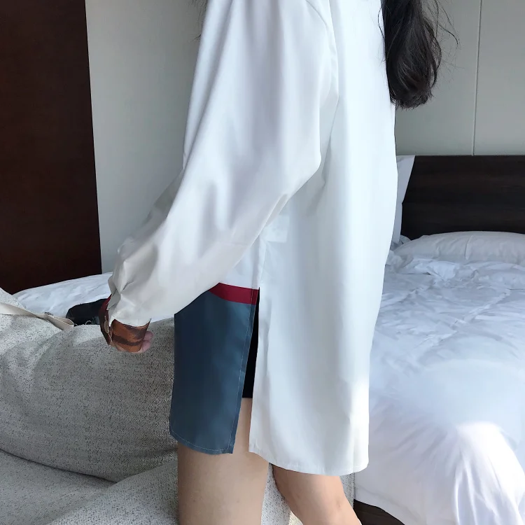 plus size women brand style blouses long tops loose shirts harajuku white blusa vetement femme korean fashion clothing | Женская одежда
