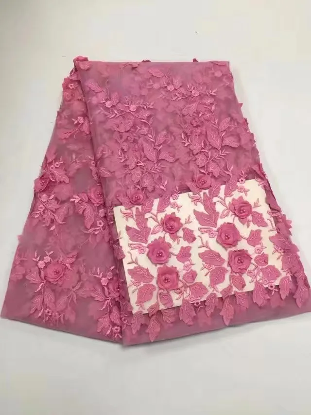 

Hot sale Latest African Laces With Beads Nigerian Tulle French Net Lace Fabric For Party A817-10