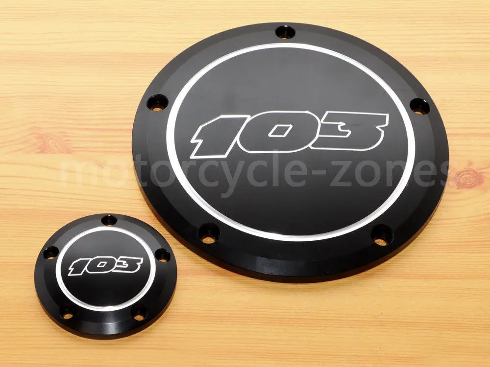 Tacons/чёрные Дерби синхронизации крышка таймера 5 отверстий для Harley Touring FLHX FLHR Dyna XLH 883 Sportster 2004-позже - Цвет: 5) 5-Holes Black 103