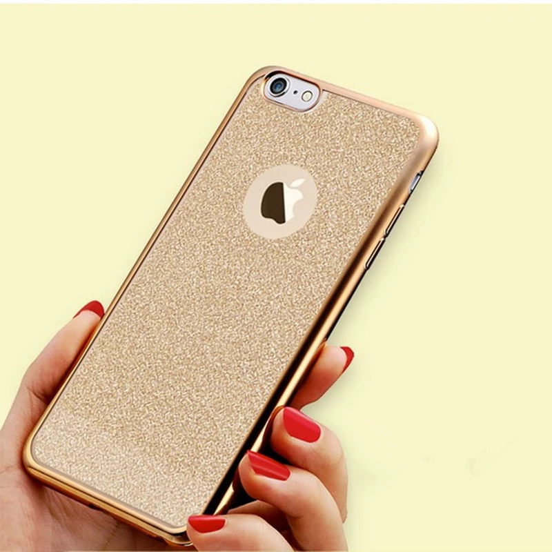 Роскошный блестящий чехол с блестками для iPhone 8 7 6 6S Plus 5 мягкий из ТПУ