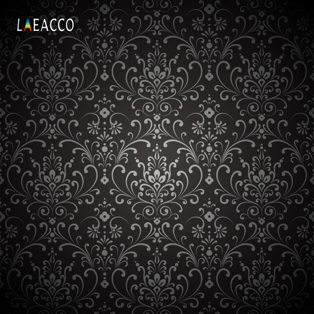Laeacco темные винтажные дамастские цветочные обои вечерние Портретные Фото фоны фотографии фоны для фотостудии