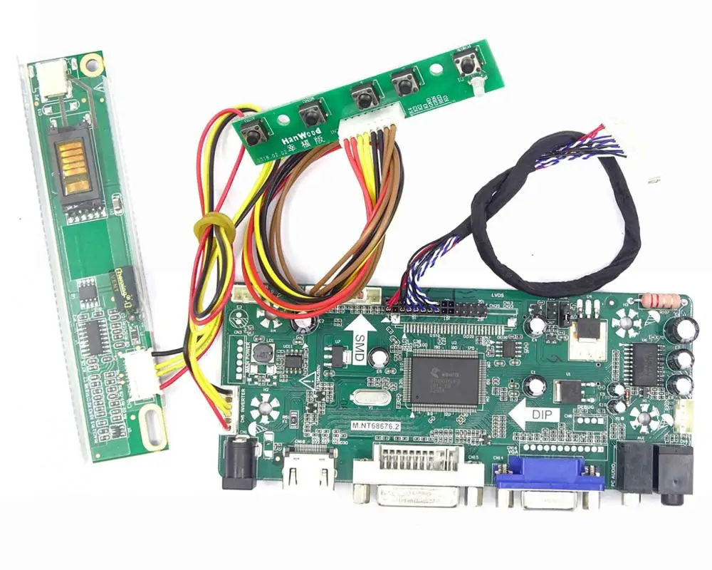 DVI ЖК дисплей DIY низковольтного дифференциального сигнала VGA М. NT68676 плата