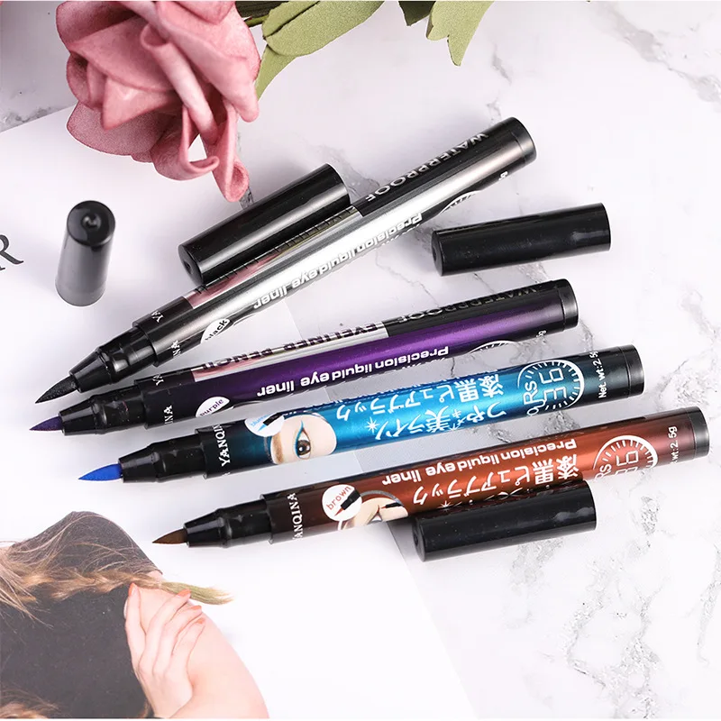 60 шт./партия yanqina 36H черная водостойкая жидкая подводка для глаз Make Up beauty Comestics долговечная подводка для глаз косметические карандаши