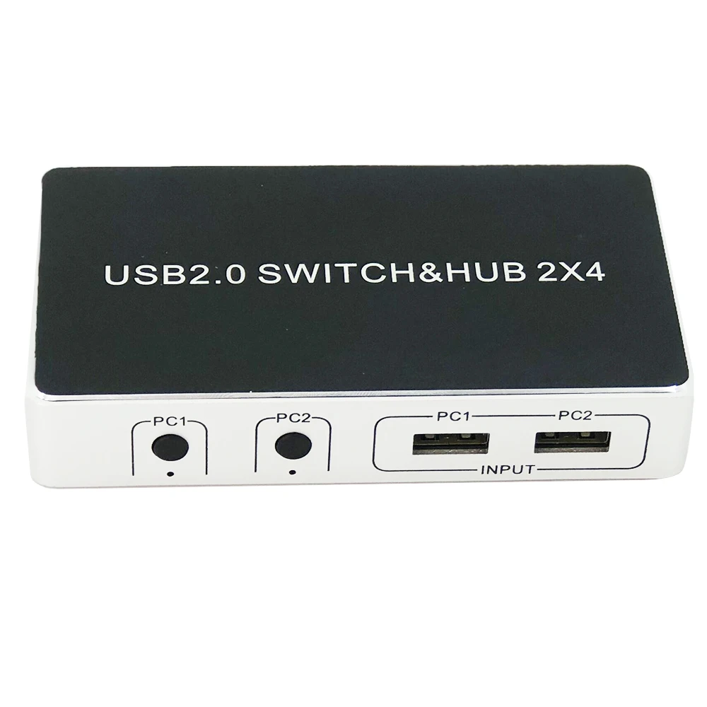 USB KVM-переключатель USB-переключатель 2 порта совместное использование 4 устройств