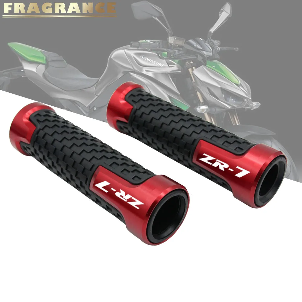

Universal 22mm 7/8'' CNC Aluminum Rubber Motorcycle Anti-Skid Handle Grips grips handlebar for KAWASAKI zx-7r Z800 ZR800 Z900RS
