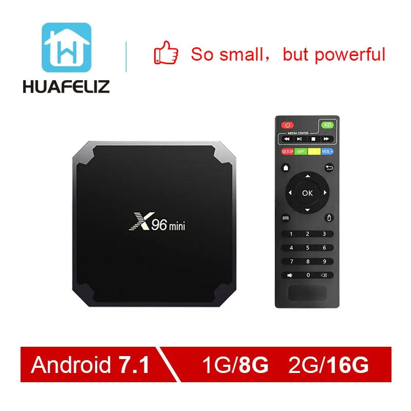 X96 Мини ТВ коробка Amlogic S905W четырехъядерный wifi HD 2 0 медиаплеер телеприставка Android 7 1