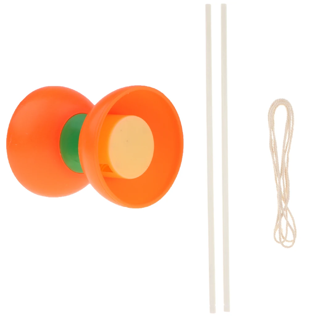 9- Orange Пластмассовая подшипниковая игрушка для жонглирования 1-Bearing Diabolo китайская профессиональная йо-йо 2 ручки и 1 струнная игрушка - Color: 9- Orange