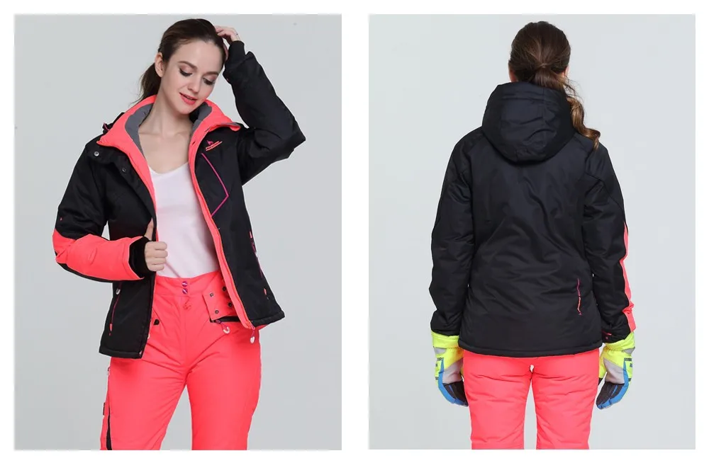 Detector Women Ski Jacket Outdoor Winter Ski Clothing Womens Waterproof Windproof Snowboard Coat