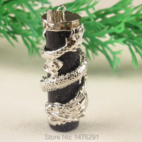 38X11MM опал Опалит оникс тигровый глаз дракон колонна инкрустированная кулоном 1 шт